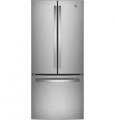 GE - 21.0 Cu. Ft. Bottom-Freezer Refrigerator with LED Interior Lighting -- Stainless Steel