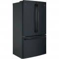 GE - Profile Series 23.1 Cu. Ft. French Door Counter-Depth Refrigerator - Black Slate