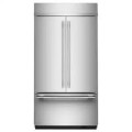 KitchenAid - 42 in. Wide 24.2 cu. ft. Built-In French Door Bottom Mount Refrigerator - Stainless Steel
