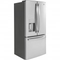 GE - 17.5 Cu. Ft. French Door Counter-Depth Refrigerator - Stainless steel