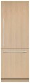 Fisher & Paykel - 30in. 12.1 cu.ft. Bottom-Freezer Built-In Column Refrigerator with Stainless Interior and Internal Ice and Water - Panel Ready