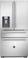 Bertazzoni - 21 Cu. Ft. 2 Bottom-Freezer French Door Refrigerator with Automatic Ice Maker - Stainless Steel
