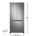 Samsung - 17.5 cu. ft. Counter Depth 3-Door French Door Refrigerator with WiFi and Twin Cooling Plus® - White
